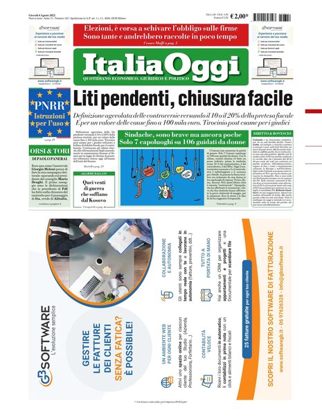 Italia oggi : quotidiano di economia finanza e politica